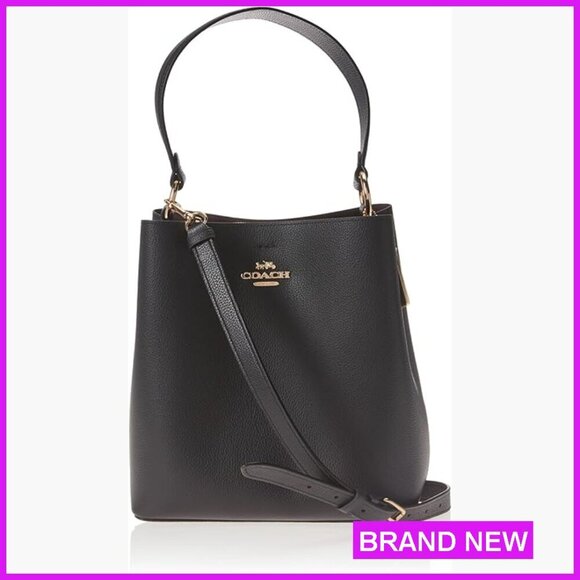 Handbags - Leather Crossbody Bucket Bag Elegant Minimal Chic Versatile Wear Adjustable